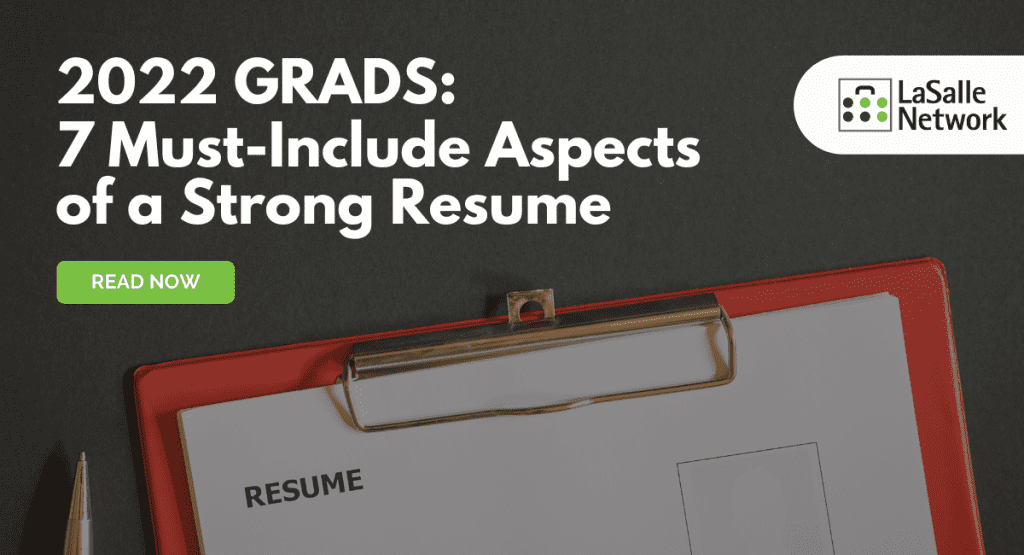 must include aspects of a strong resume